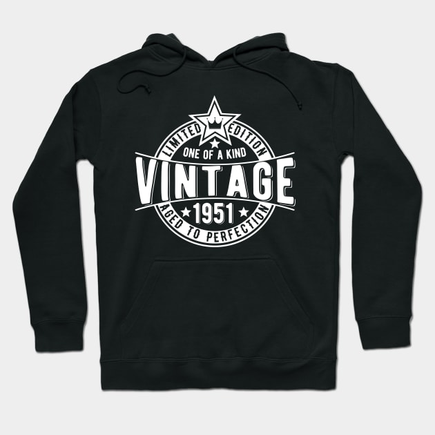 70th vintage birthday gift for him Hoodie by The Arty Apples